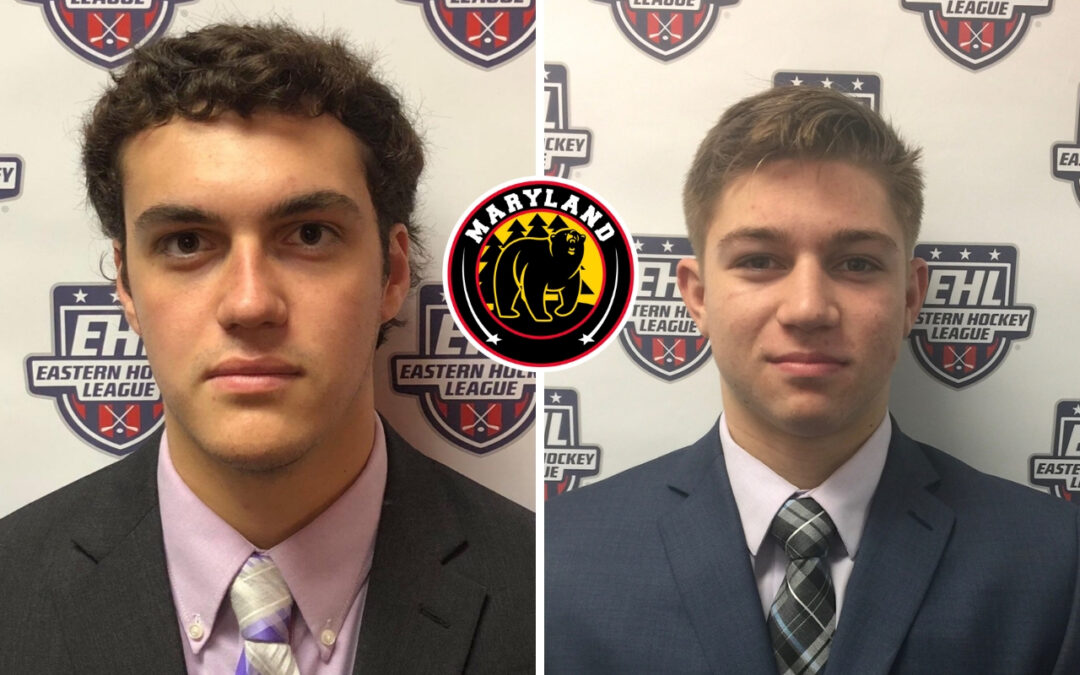 Maryland Black Bears Call Up Team Maryland Goalie Anthony Del Tufo and Forward Connor Redden for the Weekend