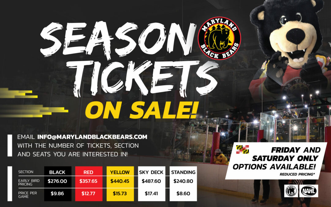 Maryland Black Bears 2022-2023 Season Tickets!
