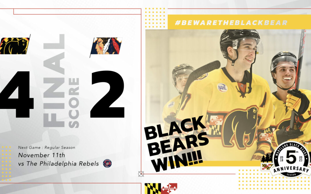 Black Bears Spook Tomahawks in 4-2 Win