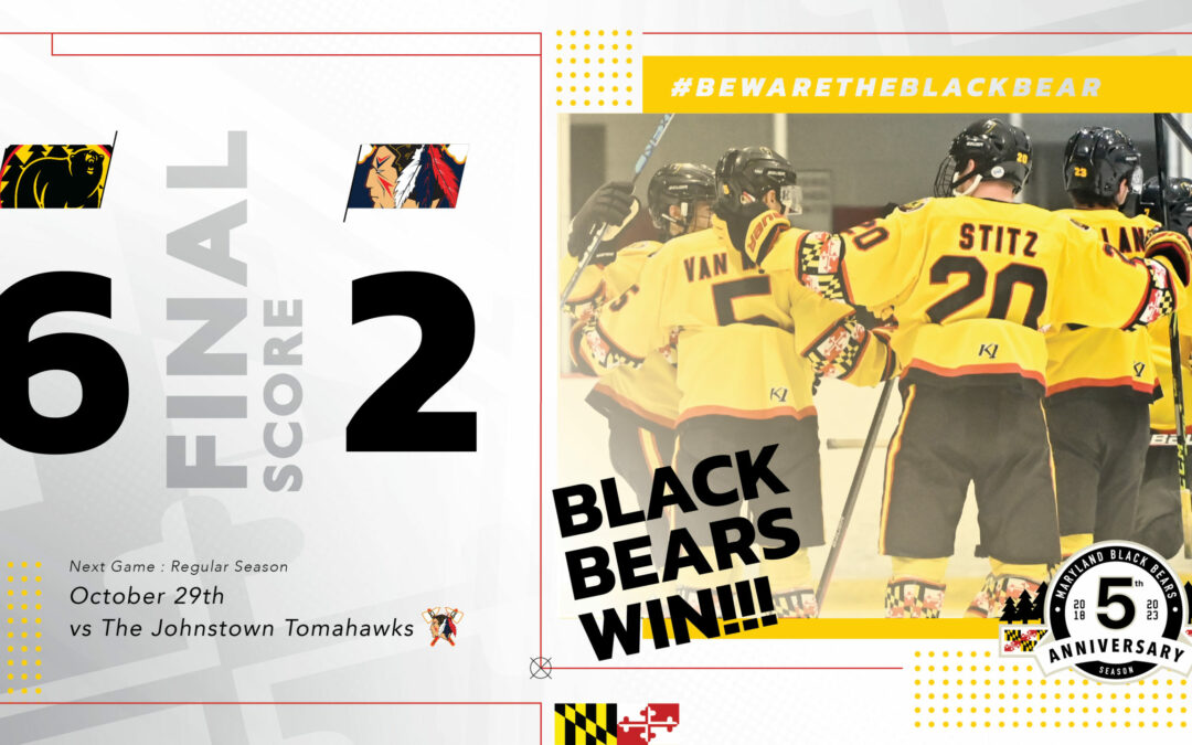 Black Bears Dominate Tomahawks 6-2