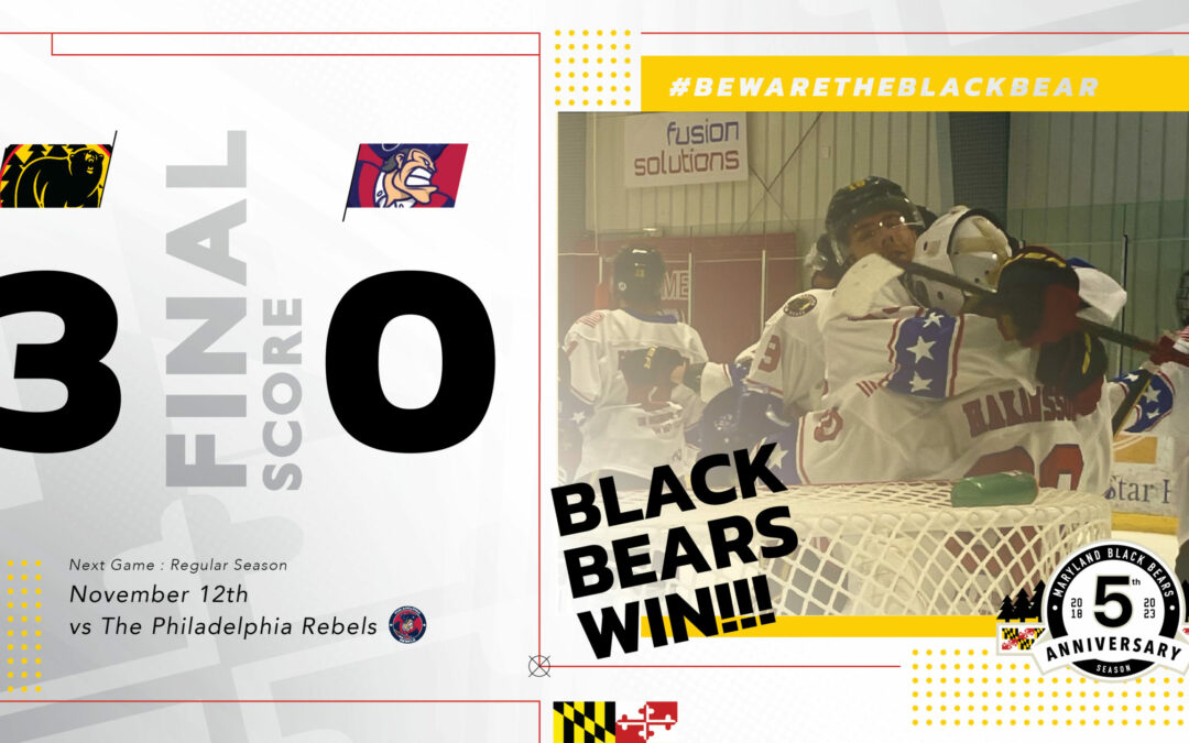 Black Bears Blank Rebels 3-0