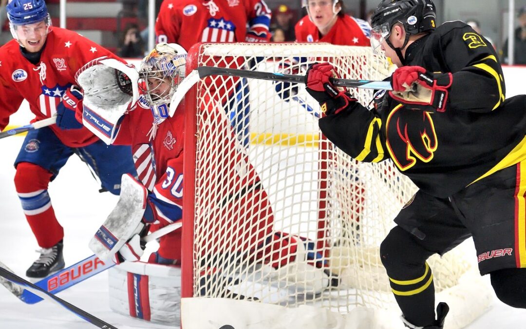 Black Bears Shutout Jr. Americans to Take Game One