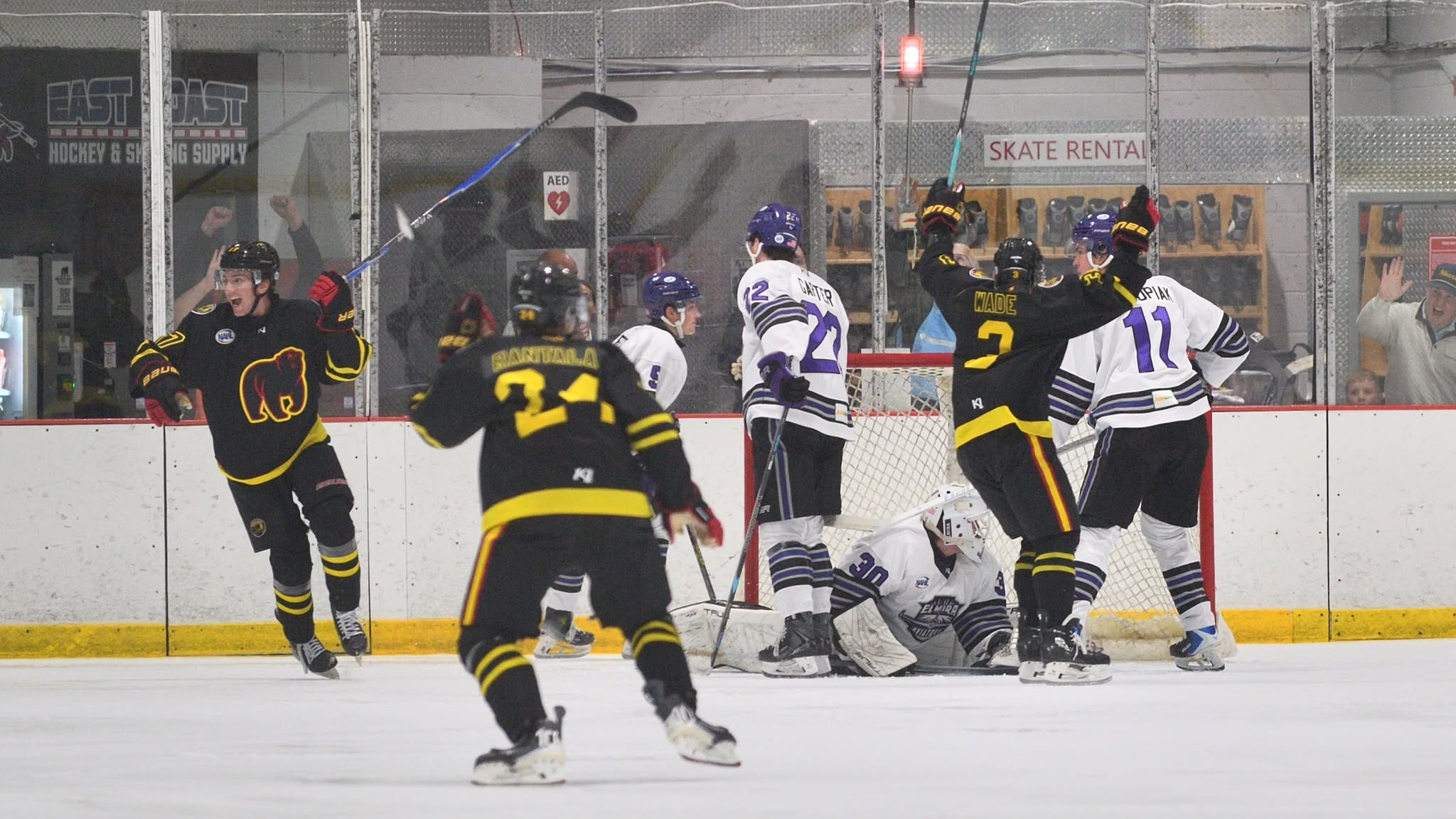 Maryland scores a goal on Elmira